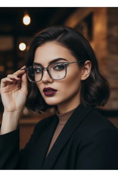 BluePepper BAMBU | Mavi Işık Korumalı Ekran Gözlüğü Cam Değiştirilebilir Unisex Şık Modern Çerçeveli Gözlük ürün görseli 1