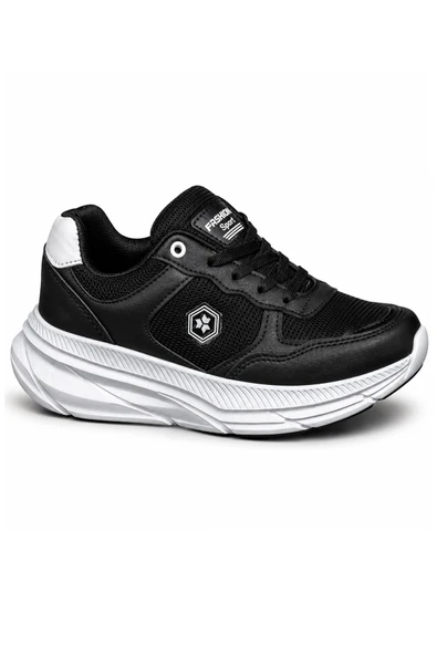 Celira Tmp Siyah Beyaz File Cilt Kadın Sneakers Spor Ayakkabı ürün görseli 1