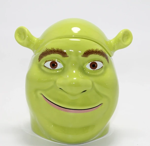 3D Shrek Tasarımı Porselen Kupa Bardak (Büyük Boy) ürün görseli 1