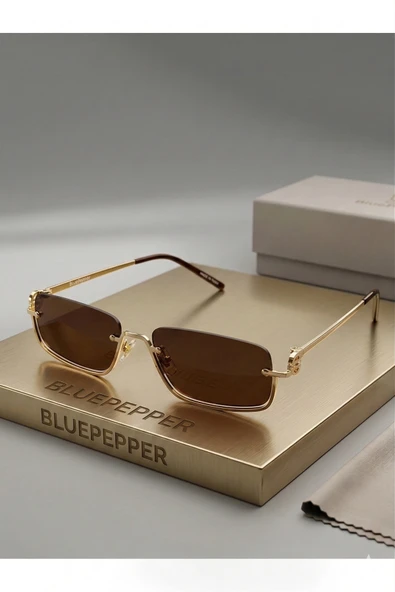 BluePepper MANNY | Dikdörtgen Çerçeve Lüks Güneş Gözlüğü Çerçevesiz Tasarım Gözlük ürün görseli 1