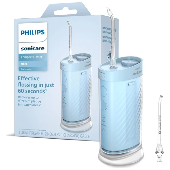 Philips Sonicare Kompakt Ağız Duşu, 3 Mod, 200ml Su Haznesi, 1 Yedek Başlık, Taşınabilir, HX3333/24 ürün görseli 1