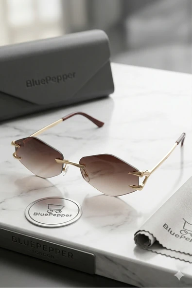 BluePepper CUTT | Modern Kesim Lüks Güneş Gözlüğü Dörtgen Çerçeve Premium Kalite UNisex Gözlük ürün görseli 1