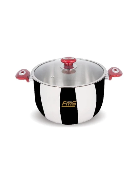 FMS 1020KRM İdeal Çelik 20 cm Derin Tencere Kırmızı ürün görseli 1
