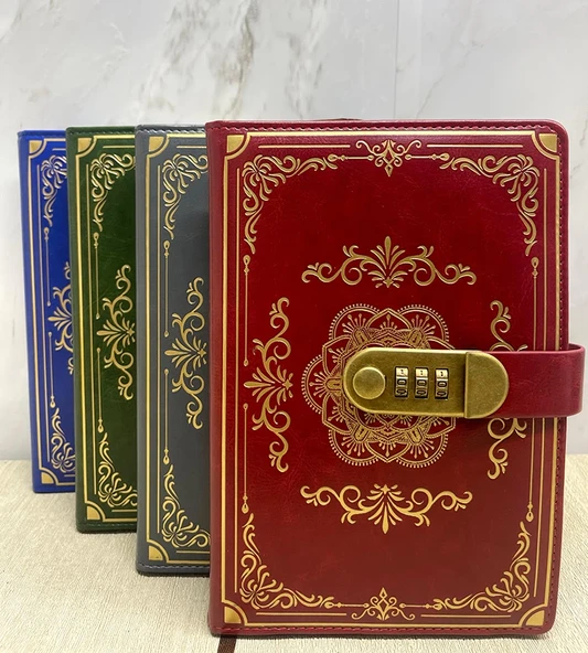 Özel Tasarım Şifreli Deri Defter Model 2 ürün görseli 1