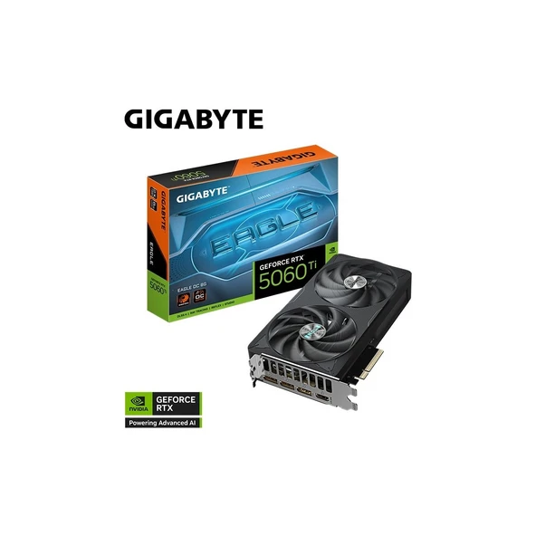 Gigabyte RTX 5060 TI Eagle OC 8G GV-N506TEAGLE OC-8GD 128 Bit GDDR7 8 GB Ekran Kartı ürün görseli 1
