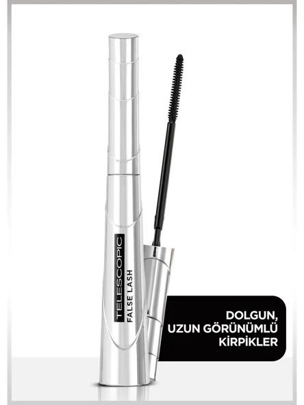 Lash Telescopic Fiber Siyah Maskara Hacim Verici Uzatma Etkili Büyük Boy ürün görseli 1