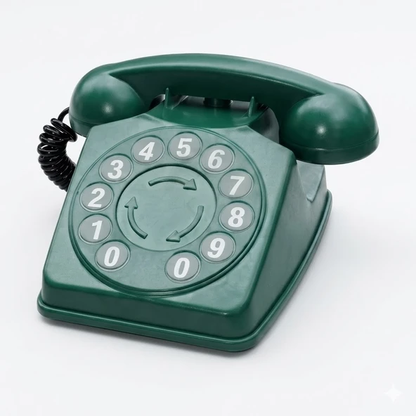 Vintage Home Retro Çevirmeli Klasik Antika Görünümlü Numaratik Telefon Dekor Yeşil ürün görseli 1