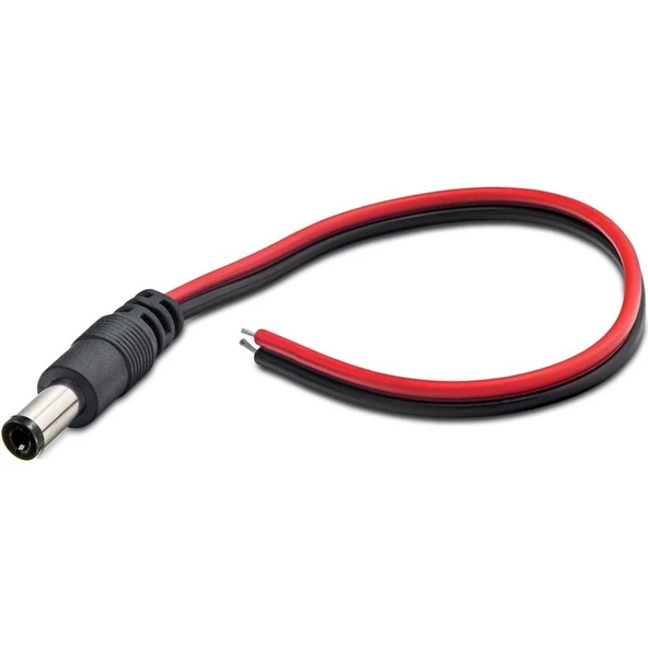 TK34 Dc Power Kablo 5.5x2.5mm Erkek 25CM ürün görseli 1