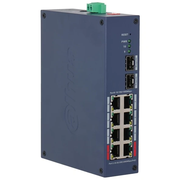 DAHUA 8port 110w FULL PoE CHS4210-8GT-110 GIGABIT 2X SFP Cloud Yönetilebilir Switch ürün görseli 1