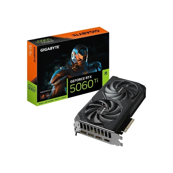 Gigabyte RTX 5060 TI Windforce OC 8G GV-N506TWF2OC-8GD 128 Bit GDDR7 8 GB Ekran Kartı ürün görseli 1