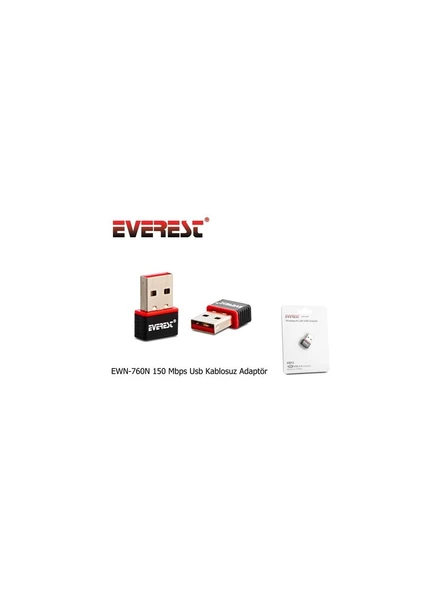 Everest EWN-760N 150 Mbps Usb Kablosuz Adaptör ürün görseli 1