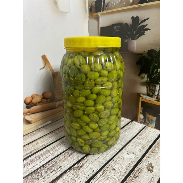 HATAY El Kırması Yeşil Zeytin ( 3 LT Pet Kavanoz ) (Net 2 KG) ürün görseli 1
