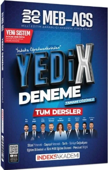 İndeks Akademi 2026 MEB AGS Tüm Dersler YediX 7 Deneme ürün görseli 1