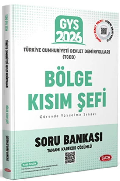 Data Yayınları 2026 TCDD GYS Bölge Kısım Şefi Çözümlü Soru Bankası ürün görseli 1