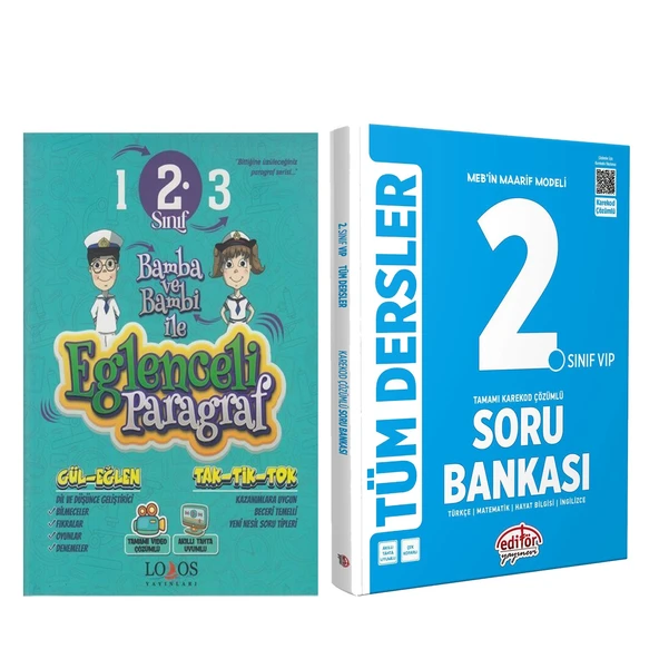 Lodos Yayınları 2. Sınıf Eğlenceli Paragraf ve Editör Tüm Dersler Soru Bankası Seti 2 Kitap ürün görseli 1