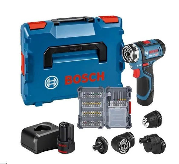 Bosch GSR 12V-15 FC 2X2.0 Ah Kömürsüz Akülü Vidalama Makinesi 0.601.9F6.00F ürün görseli 1