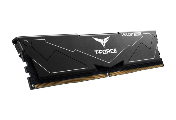 TEAM T-FORCE VULCAN BLACK 16GB 1X16GB 6000MHZ DDR5 CL38 GAMİNG RAM (FLBD516G6000HC38J01) ürün görseli 1