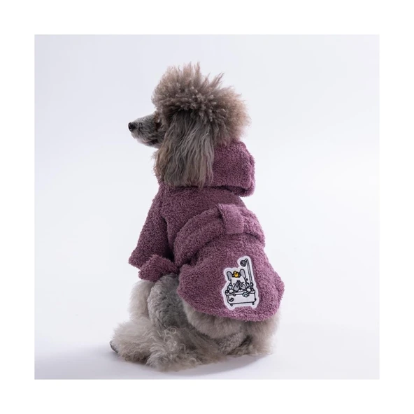 Pawstar Bornoz Kedi ve KÜÇÜK Köpek Mor Pattaya 2XL-3XL ürün görseli 1