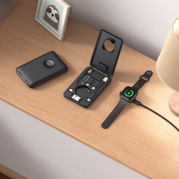Mcdodo CH-2440 Çok işlevli Apple Watch Kablosuz Şarj ve Aksesuar Kutusu - Resim 6
