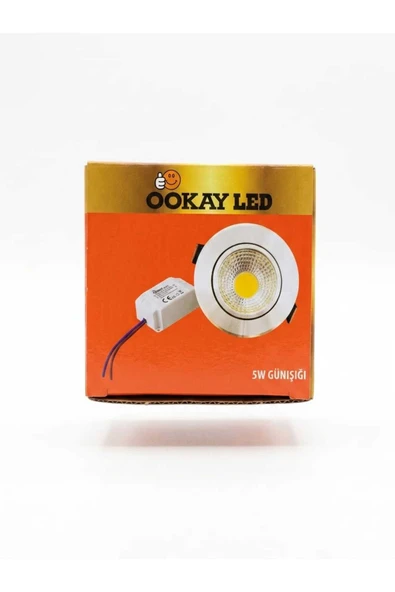 Ookayled OKE-COB-5W COB LED DOWNLIGHT KROM KASA GÜNIŞIĞI ürün görseli 1