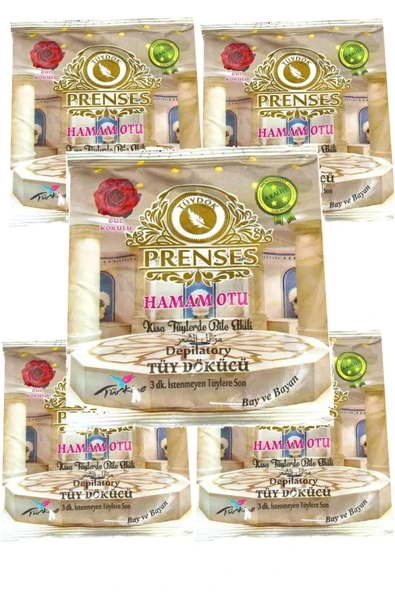 PRENSES Gül Kokulu Tüy Dökücü Hamamotu Tozu 5 Adet 150 gr. ürün görseli 1