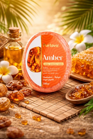 Efe Purlavie Amber Doğal Süngerli Sabun 100 gr ürün görseli 1