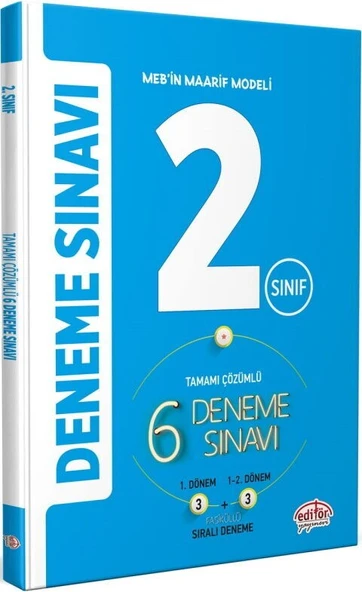 2. Sınıf Tamamı Çözümlü 6 Deneme Editör Yayınları ürün görseli 1