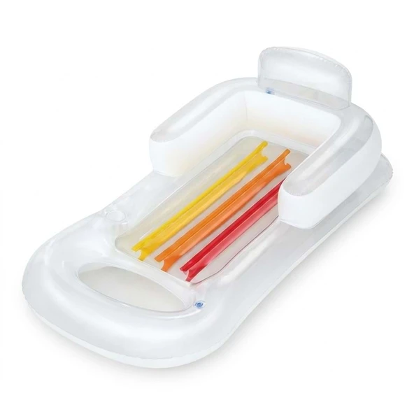 Bestway Şişme Sırt Dayanıklı Deniz Yatağı 150 x 77 x 50 cm Beyaz 43028B ürün görseli 1