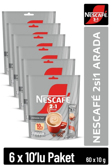 Nescafe Nescafé 2si1 Arada 10'lu Çoklu Paket 10x6 ürün görseli 1