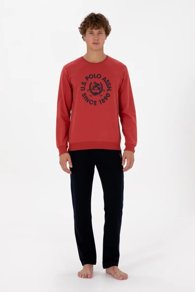 Erkek Bisiklet Yaka Uzun Kollu Pijama Takımı S26940 RAHAT KUMAŞ ürün görseli 1