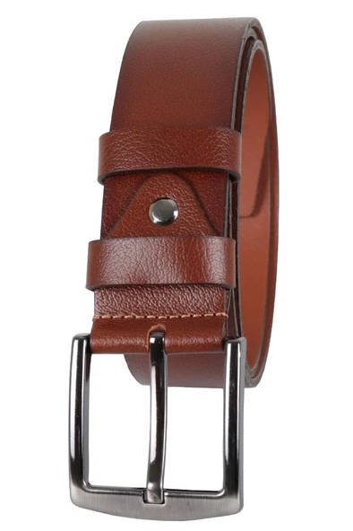 Erkek Hakiki Deri Kemer 4 cm Taba Renk RAR01450 ürün görseli 1