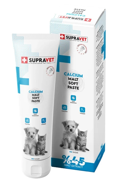 Supravet Calcium Kedi ve Köpekler İçin Kalsiyum Malt Paste 100 gr ürün görseli 1