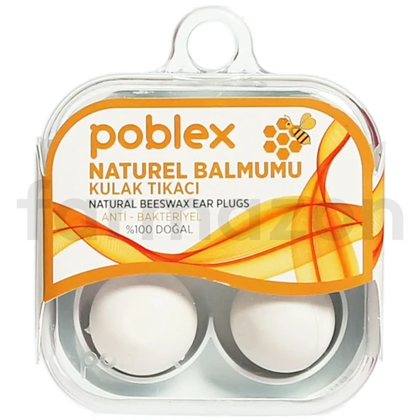 Poblex Naturel Balmumu Kulak Tıkacı 2'li ürün görseli 1