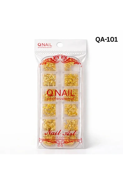 Renkli Tırnak Taşı Seti 12'Li Nail Art Süsleme Parlak Kristal Boncuk Seti ürün görseli 1