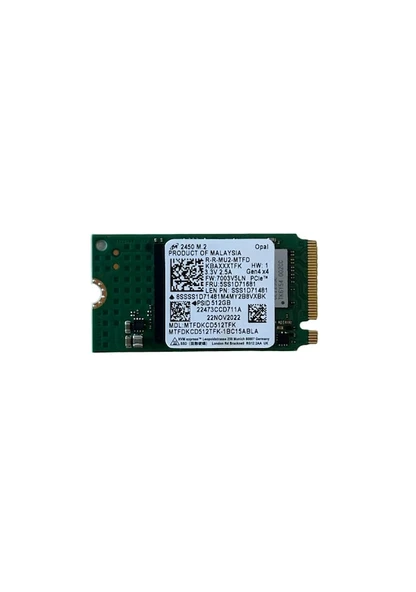 MICRON 2450 512 GB M.2 NVME PCIE GEN4 X4 2242 ( KUTUSUZ ) ürün görseli 1