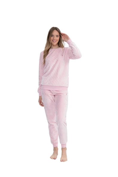 U.S. Polo Assn. Kadın Uzun Kollu Yuvarlak Yaka Pijama Takımı S25080 ürün görseli 1