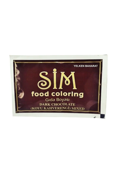 Yelken Baharat Gıda Boyası Koyu Kahverengi (sim Marka 6gr ) ürün görseli 1