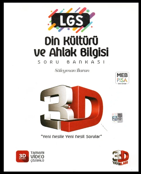 3D Yayınları 8.Sınıf Din Kültürü ve Ahlak Bilgisi Soru Bankası ürün görseli 1