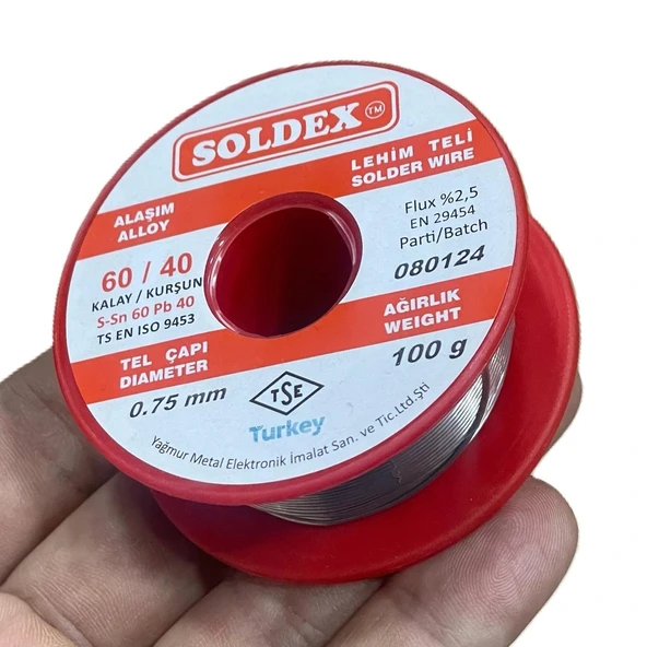 0.75mm 100 gr Soldex Lehim Teli ürün görseli 1