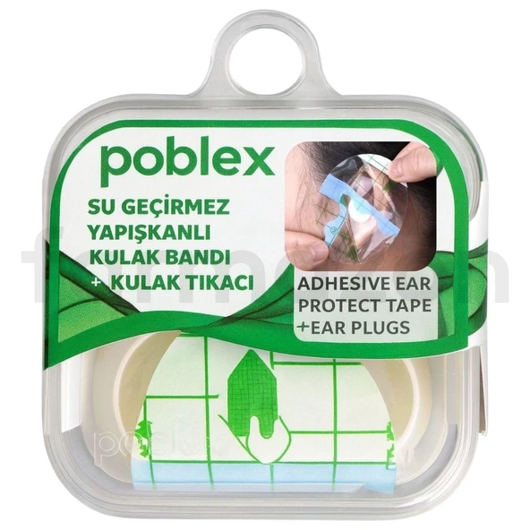 Poblex Set - Su Geçirmez Yapışkan Kulak Bandı + Kulak Tıkacı ürün görseli 1
