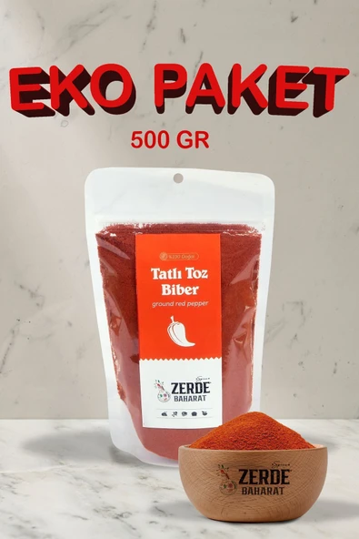 Zerde Baharat Tatlı Toz Kırmızıbiber Eko Paket 500gr ürün görseli 1