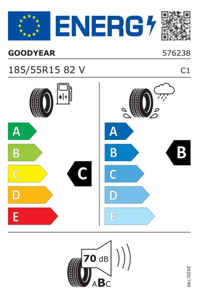 Goodyear 185/55 R15 82V EfficientGrip Performance Yaz Binek 2024 - Resim 2