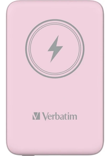 Verbatim Magsafe 10000 Mah Manyetik Kablosuz Powerbank Pembe ürün görseli 1