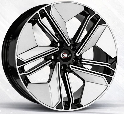 Truva-1207 8.0X18 5X112 ET40 66.45 Black Silver Diamond Jant ürün görseli 1
