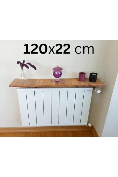 Mismuka Atlantik Çam Petek Üstü Dresuar Montajsız Raf Tak Çıkar Pratik Modern Kalorifer Üstü Uçan Raf 120 Cm ürün görseli 1