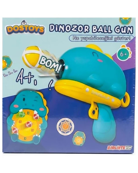 Dostoys Dinozor Top Fırlatıcı Kırmızı ürün görseli 1