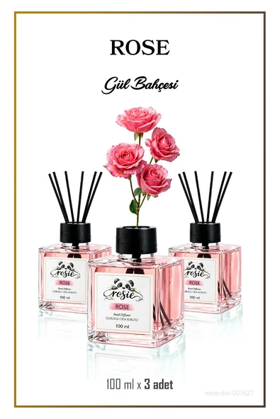 3'lü Gül Çubuklu Oda Kokusu 100 ml ürün görseli 1