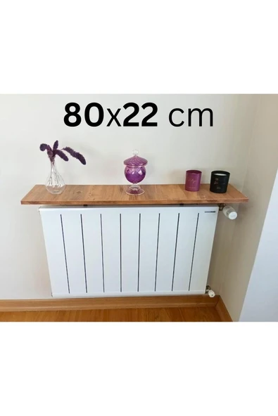 Mismuka Atlantik Çam Petek Üstü Dresuar Montajsız Raf Tak Çıkar Pratik Modern Kalorifer Üstü Uçan Raf 80 Cm ürün görseli 1
