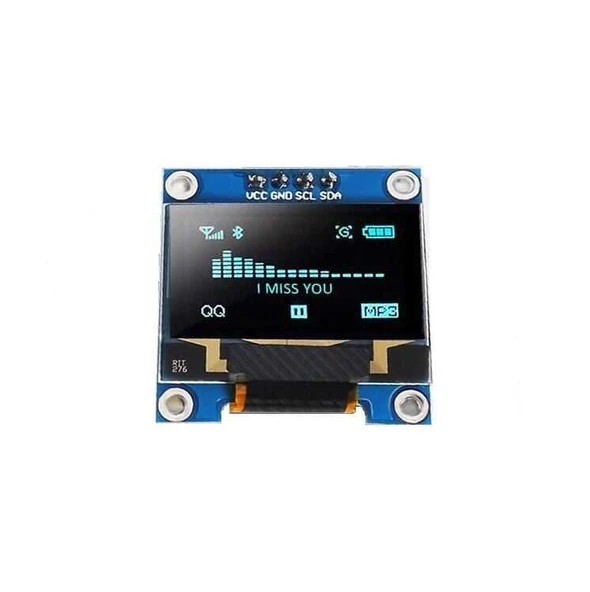 0.96'' 128x64 Oled Grafik Lcd Ekran - Mavi ürün görseli 1