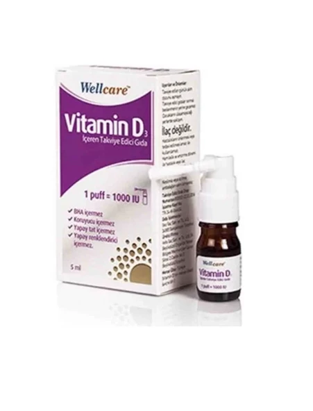 Wellcare Vitamin D3 1000 IU 5 ml - Resim 2